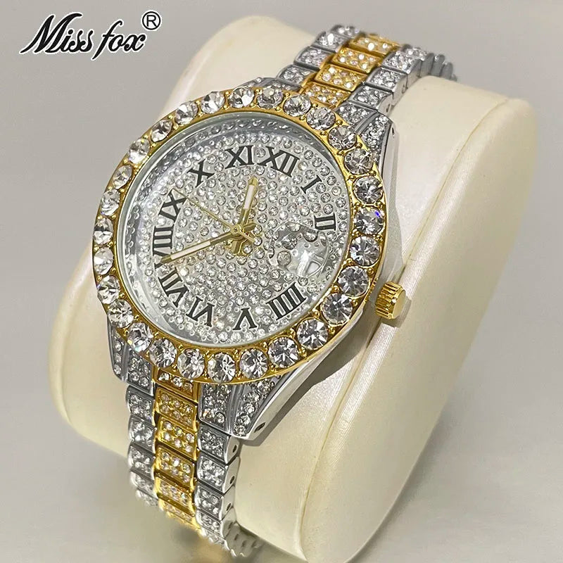 MISSFOX Pink Damen Armbanduhren Luxus Klein Zifferblatt Elegant Quarz Uhr Für Damen Icy Look Party Schmuck Mini Babe So Süß Armbanduhr