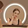 Vanity Mirror with Lights LED Round Makeup Mirror for Bedroom with 15X Magnification Smart Touch Dimmable 3 Modes 360° Rotation