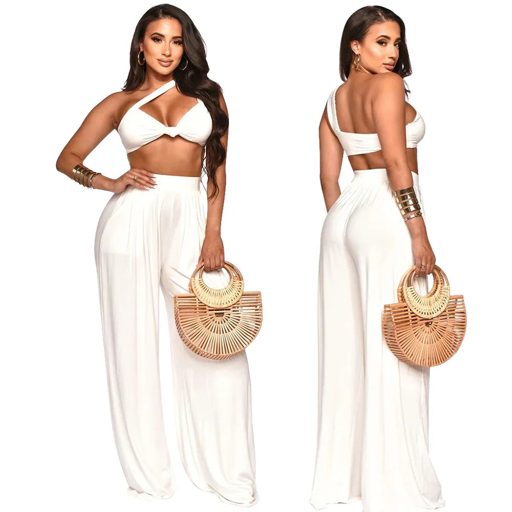 Two Piece Set Women Outfits Summer 2 Piece Set Club Outfits for Women Pants Sets Crop Top Summer Clothes Woman 2022 Wholesale