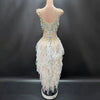 New sexy side slit dance performance costume, birthday party, socialite live house outfit