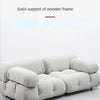 Customized Italian Minimalist Tofu Block Sofa Medieval Furniture Lamb Velvet Simple Cream Wind Fabric Module Sofa Sofa Couch