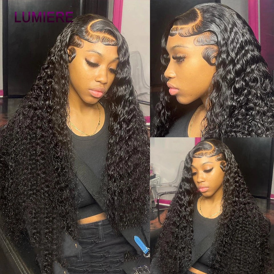 Deep Wave Human Hair Bundles 3/4 Bundles Deal Malaysian Hair Weaves 100% Rew Curly Human Hair Extensions 8-40 inch Virgin Hair