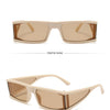 Retro Fashion Punk Square Sunglasses For Women Men Ins Popular Small Frame Silver Sun Glasses Trending Shades UV400 Ladies Eye