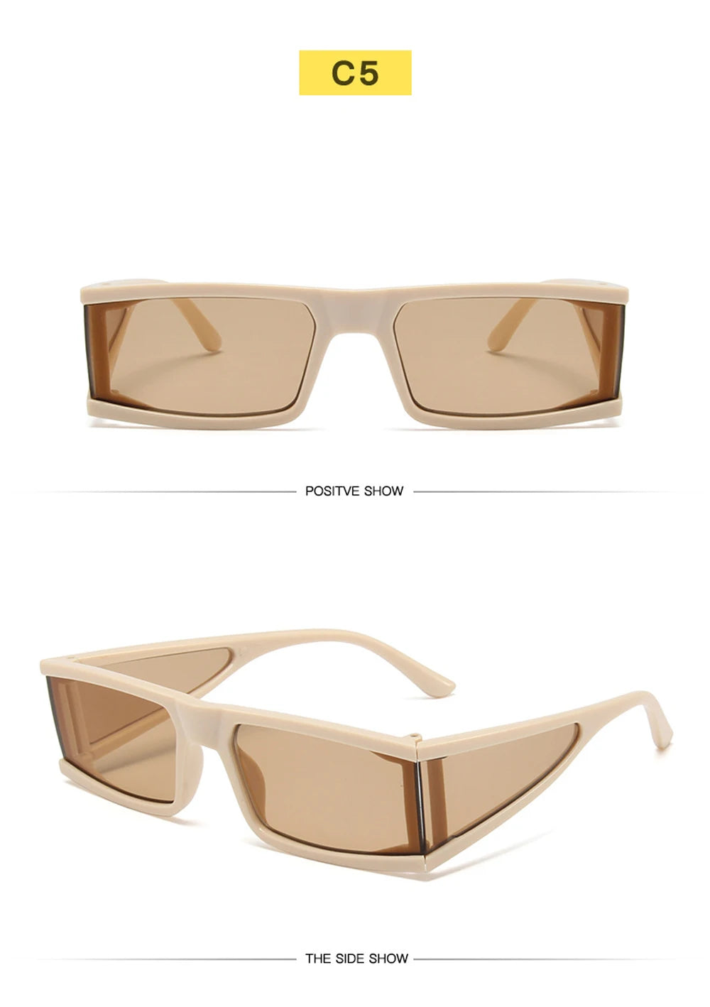 Retro Fashion Punk Square Sunglasses For Women Men Ins Popular Small Frame Silver Sun Glasses Trending Shades UV400 Ladies Eye