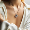 MHS.SUN Hochwertige Bubble Initialenkette Buchstabe A-Z Silberfarbene Zirkon 26 Initialen Ballon Anhänger für Damen Herren Schmuck