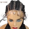 Wear and Go Glueless Wig Synthetische Vollspitzenperücke Geflochtene Perücken Jumbo Box Braids Perücke für schwarze Frauen Afrikanische Faux Locs Flechtperücke