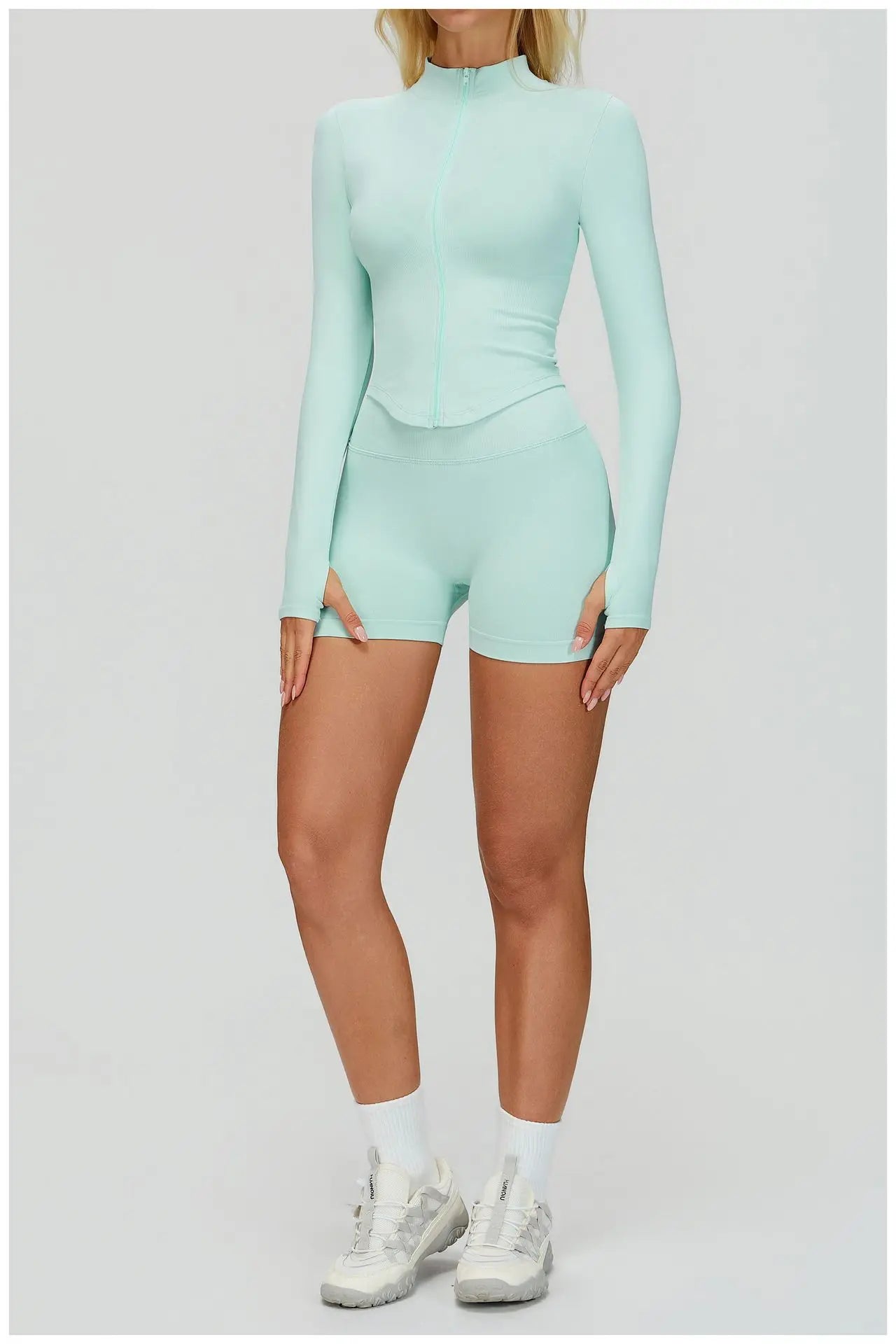 SWELTERING 2/3PCS Seamless Yoga Set Gym Clothes Sportswear Fitness Suits Women Workout Bra Crop Top Long Sleeve Sports Suits