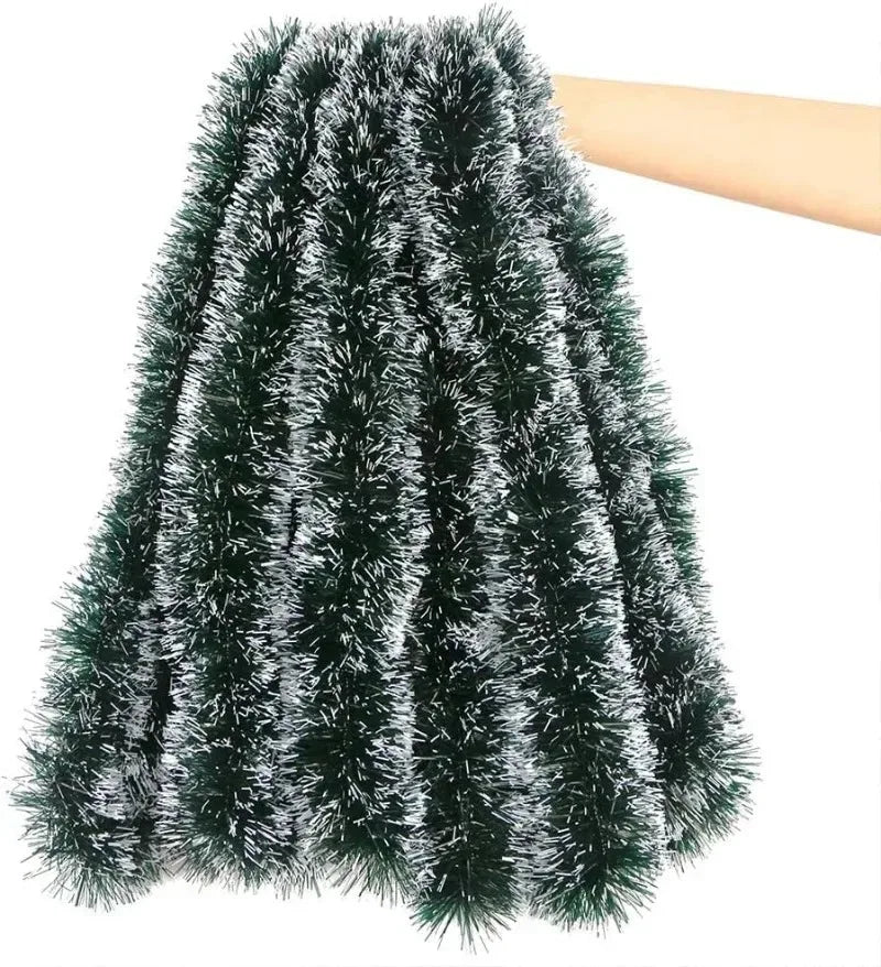 Weihnachten Grüne Zuckerrohr Bänder Girlande DIY Weihnachtsbaumschmuck Grüne Zuckerrohr Bänder Kranz Hängender Anhänger Haus Party Dekoration