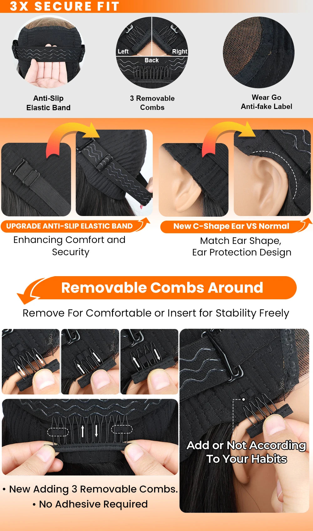 Ombre Brown Wear Go Human Hair Wigs Pre-Styled Layered Cut Kinky Curly Wig HD 7x5 Glueless Pre-Cut Wig for Quick Installation