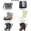 Kinderwagen 3 in 1 Kinderwagen für Babys, leichte Buggys, Babykutsche, ISOFIX BASIS, Baby Reisekinderwagen, Neugeborenenkinderwagen