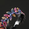 Fashion Crystal Rhinestone Hairpin Bun Hair Claw Clips Ponytail Buckle Flower Hair Clip Wedding Barrettes Valentine's Day Gift