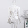 Urban White Women Blazer Coats Elegant Single Breasted V-neck Long Sleeve Female Jacket 2025 Autumn Office Lady Outwears