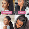 High Density Kinky Straight 360 Lace Front Wigs Human Hair Brazilian 40 Inch Yaki Straight 13x6 HD Lace Frontal Wig Preplucked