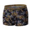 5/10er Pack Herren Boxer-Unterhosen, Schwarz Gold Bedruckt, Bequem und Vielseitig, Übergröße, Sexy, für junge Männer, Freizeit, Sport, Strandsh