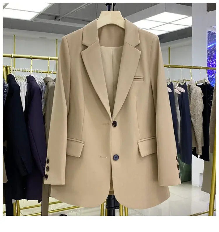 Candy Color Blazer Women Clothing Trends Long Sleeves Blazers Chic Office Ladies Jackets Luxury High-end Coat Vestido Outerwear