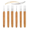 1pcs Wooden Crochet Dreadlocks Braid Needle Feather Wig Hook Needles Threader Knitting Hair Crochet Needles Hair Extension Tools