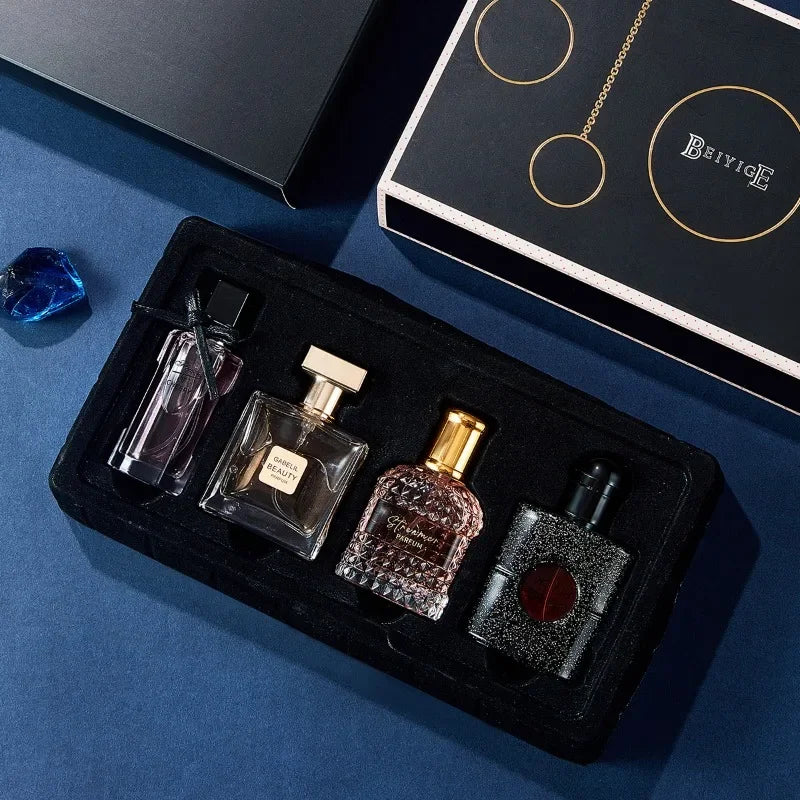 Original Women Perfume Gift Box Perfumes Set 4PCS*25ML Long Lasting Fresh Fragrance Eau De Toilette Gift For Women Men Pheromone