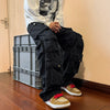2025 Men Cargo Pants Multi-Pockets Tool Pants Harajuku Mens Vintage Loose Wide Leg Pants Streetwear Casual Hip-Hop Trousers