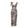 Two Pieces Women Pant Sets Print Matching Set Drawstring Pockets Sleeveless Top Elastic Waist Pants Slim Fit Casual 2026 Spring