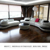 MANBAS Top Grain Echtes Leder Sofa mit Eckteil Modernes italienisches Ledersofa Große Bogenform Wohnzimmer Sofagarnitur