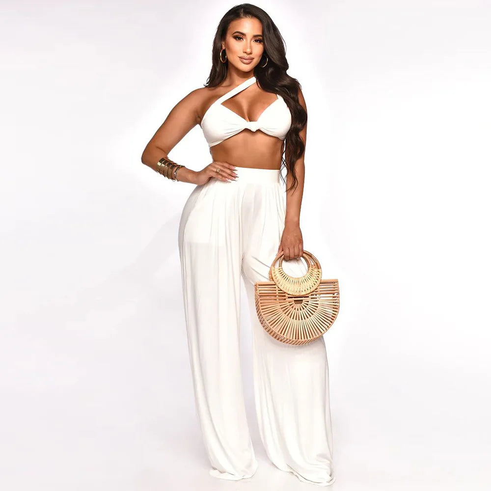 Two Piece Set Women Outfits Summer 2 Piece Set Club Outfits for Women Pants Sets Crop Top Summer Clothes Woman 2022 Wholesale