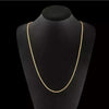 Modische 18K Gold Halskette 2MM 16/18/20/22/24/26/28/30 Zoll Seitenkette Halskette für Damen Herren Schmuck 925 Silber Halskette