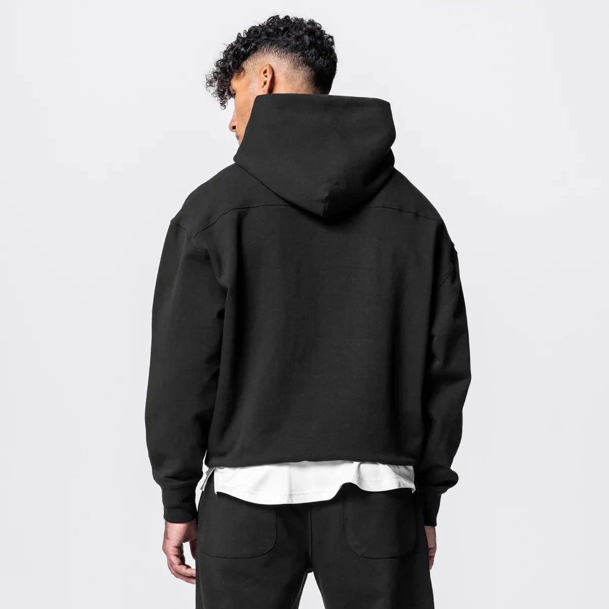 Men's Thick Cotton Training Sets Hoodie Casual Sports Pullover Hooded 2-piece Top with Pants Sweatshirts Gym Running Tracksuits