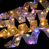 Weihnachtsdekoration LED-Band Lichter Weihnachtsbaumschmuck DIY-Spitzenschleifen Lichterkette Navidad Heimdekoration Neujahr 2023