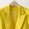 Yellow Dress Blazer Suits Purple Artificial Furffly Fashionable Luxury Jacket Fluff Is Removable Office Business Wear Blazers
