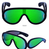 Oversized Wellen-Masken-Sonnenbrille Einteilige Damen-Sport-Y2K-Punk-Sonnenbrille für Damen 2024 Luxusmarke Steampunk-Brillen-Goggle