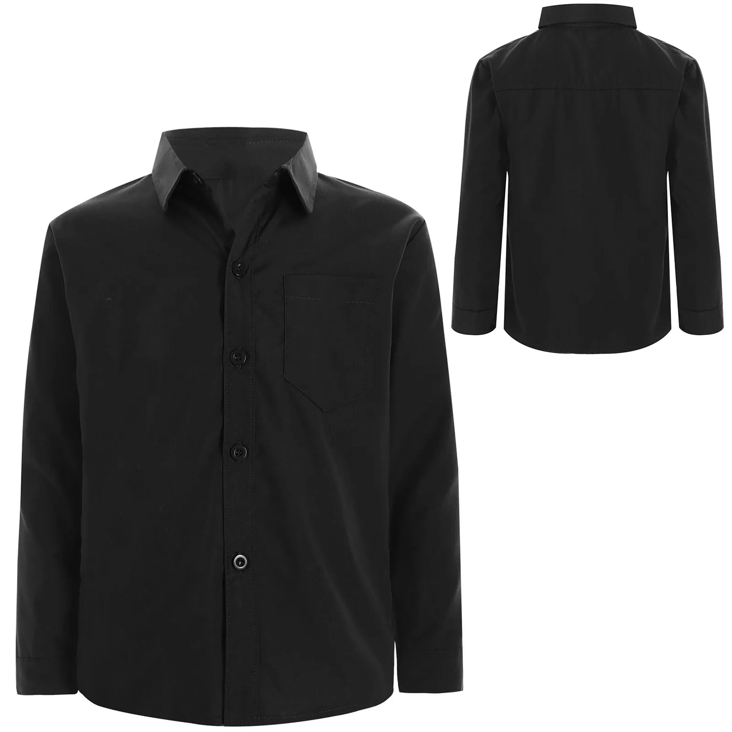 Autumn Kids Shirts for Boy Casual Gentleman Formal Dress Shirt Button-Down Shirt Handsome Boy Long Sleeve Tops Children Clothes
