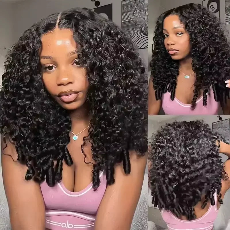 300% Density Burmese Curly 13x4 13x6 HD Lace Frontal Wigs Human Hair Deep Wave Glueless Wigs No Glue Curly Hair Wigs For Women