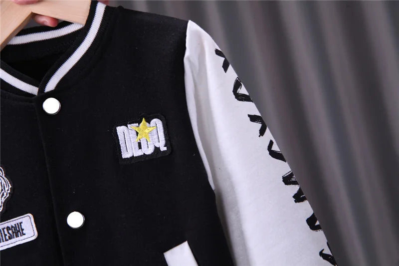 2023 New Kids Baseball Clothing Sets Boys Girls Casual Sports Suit Coat Pant 2Pcs Spring Autumn Thin Baby Tracksuit Outfits 1-4Y