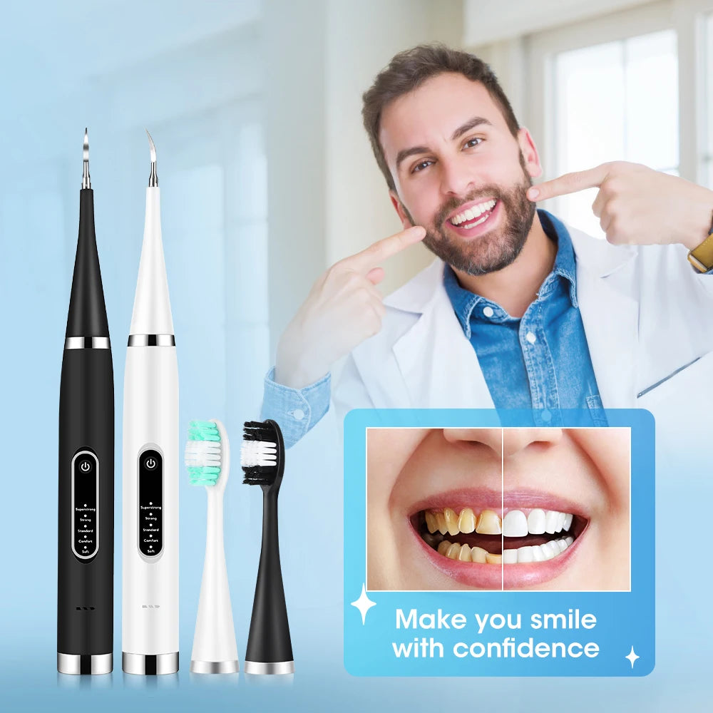 Home Calculus Remover Dental Scaling Electric Scaler Sonic Smoke Stains Tartar Plaque Teeth Whitening Dental Scaler