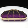 Popular In Nigeria Exquisite Evening Bags With Diamond Design Fashion Handle Clutch Rhinestone Embellished Long Chain Bag