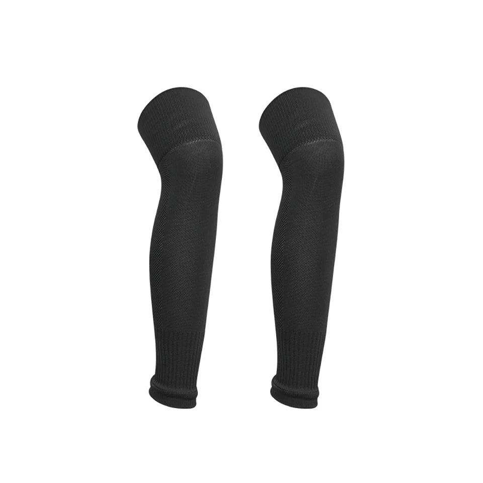 Loogdeel Adult Leg Warmers Elastic Soccer Shin Guard Calf Socks Over Knee Men Sports Compression Protection Long Sleeve Training