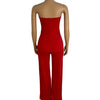 Damen Sommer Trägerloser Jumpsuit Sexy Einteiler Outfits Cut Out Taille Party Jumpsuit Kleidung Damen Langer Rückenfreier Overall
