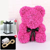 Valentinstagsgeschenke Dekoration Rosenbär Künstliche Blume mit Box Lichter Teddybär für Frauen Freundin Geburtstagsgeschenk Liebesblume