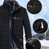 Men's Warm Jacket Winter Parka Fur Collar Windbreaker Cotton Padded Anorak Thick Black Coat Male Casual Autumn Fleece Jacket Men