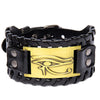 New Retro Wide Leather Pirate Compass Bracelet Men's Bracelet Celtic Viking Jewelry Compass Bracelet Accessories Party Gifts