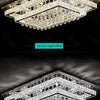 Modern Luxury Crystal LED Chandelier For Living Room Bedroom Dining Room Kitchen Ceiling Lamp Silver Chrome Remote Control Light