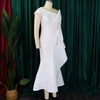Elegante Kleider für Damen, One Shoulder, ärmellos, Rüschen, Meerjungfrauen-Schnitt, bodenlang, luxuriös, für Geburtstagsfeiern, Dinner, Vestidos Mujer Kleid