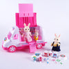 1:12 Puppenhaus Eiswagen Babybett Simulation Miniatur Szene Display Dessertauto Etagenbett Badezimmer Küche Spielzeug für Mädchen