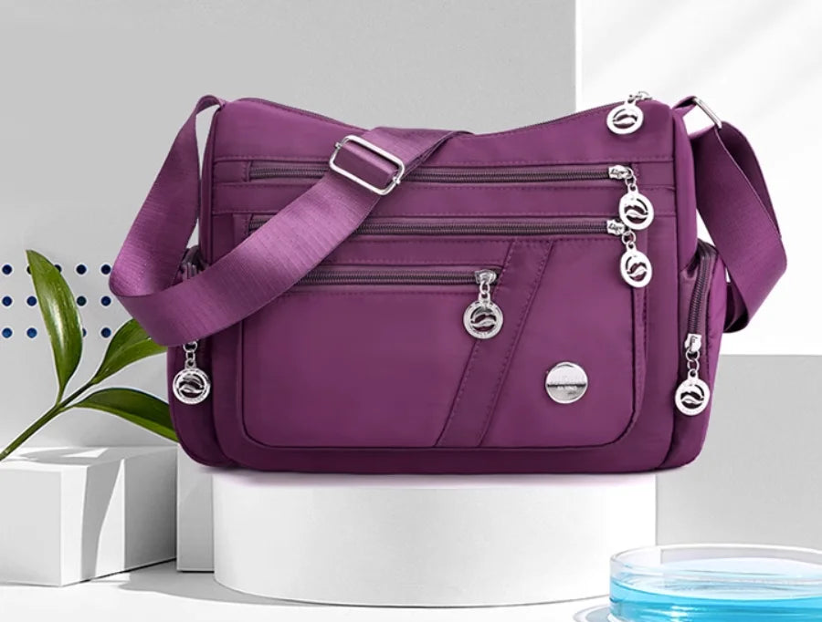 Women Crossbody Bag Waterproof Tote Casual Nylon Purse Handbag RFID Lightweight Messenger Bag