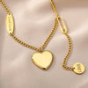 Double Layer Hollow Clavicle Chain Stainless Steel Necklace For Women Punk Hip-Hop Streetwear Jewelry Dropshipping