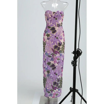 2025 Sommer Neuer BH Heavy Industry Pailletten Split Langes Kleid Damen Elegantes Promi Club Party Abendkleid Großhandel