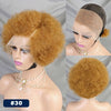 MALAIKA Kinky Curly Short Lace Front Wig Afro Bob Human Hair Natural Hairline 13X4 Lace Frontal Glueless Human Hair Wigs