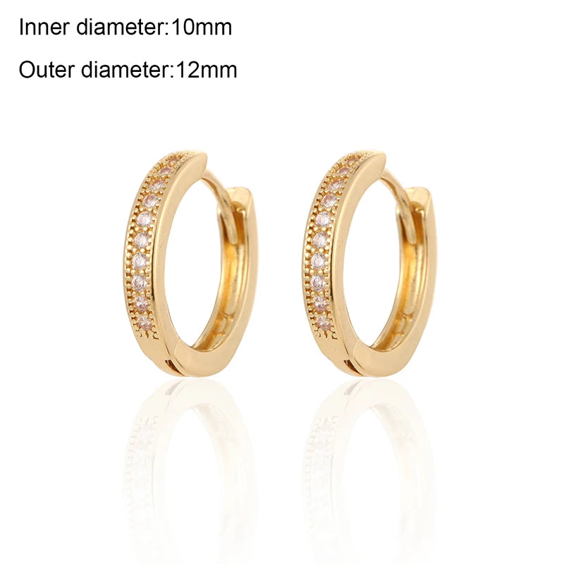 CRMYA Gold Silber gefüllt 16mm 14mm 12mm Blumen baumelnde Ohrringe Zirkonia Creolen für Damen Mädchen Schmuck Großhandel