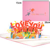 Valentinstag Geschenk 3D Pop Up Karte Jahrestag Hochzeit Geburtstag für Ehefrau Ehemann Grußkarten mit Umschlag und Notizkarte