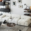 Customized Italian Minimalist Tofu Block Sofa Medieval Furniture Lamb Velvet Simple Cream Wind Fabric Module Sofa Sofa Couch